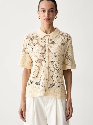 Obrázek produktu United Colors of Benetton košile dámská prolamovaná béžová