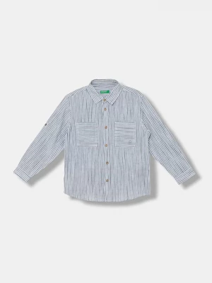 Obrázek produktu United Colors of Benetton košile dětská se lnem modrá