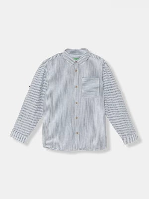 Obrázek produktu United Colors of Benetton košile dětské se lnem modrá