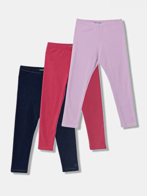 Obrázek produktu United Colors of Benetton legíny dětské bavlněné s elastanem 3-pack