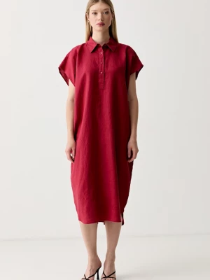 Obrázek produktu United Colors of Benetton letní šaty lněné červená