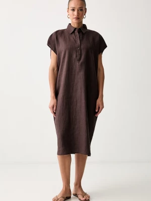 Obrázek produktu United Colors of Benetton letní šaty lněné hnědá