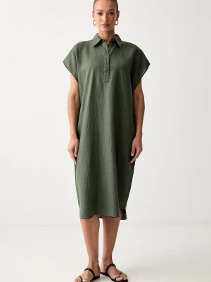 Obrázek produktu United Colors of Benetton letní šaty lněné zelená