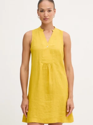 Obrázek produktu United Colors of Benetton letní šaty lněné žlutá
