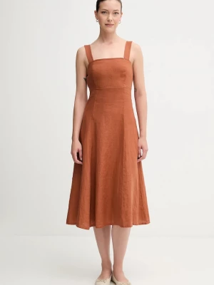 Obrázek produktu United Colors of Benetton Lněné šaty United Colors of Benetton oranžová