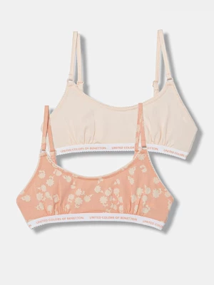 Obrázek produktu United Colors of Benetton podprsenka dětská bavlněná s elastanem 2-pack oranžová