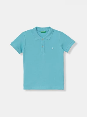 Obrázek produktu United Colors of Benetton polo dětské bavlněné modrá