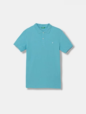 Obrázek produktu United Colors of Benetton polo dětské bavlněné modrá