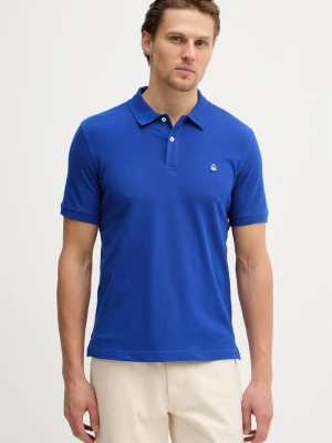 Obrázek produktu United Colors of Benetton polo pánské bavlněné s elastanem fialová