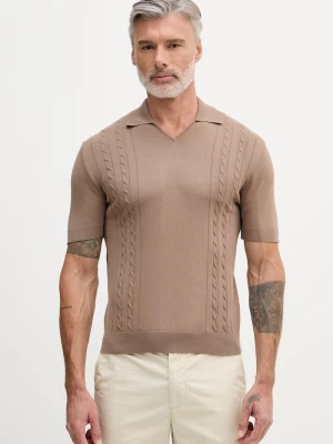 Obrázek produktu United Colors of Benetton polo pánské bavlnou hnědá