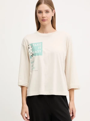 Obrázek produktu United Colors of Benetton Pyžamové tričko s dlouhým rukávem United Colors of Benetton béžová