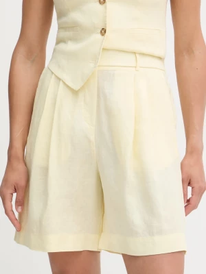 Obrázek produktu United Colors of Benetton šortky dámské lněné žlutá