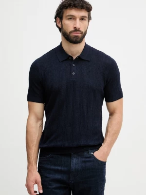 Obrázek produktu United Colors of Benetton svetrové polo pánské s příměsí lnu námořnická modř