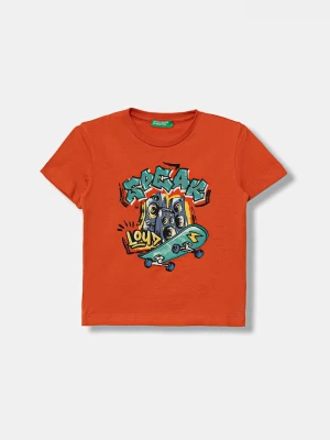 Obrázek produktu United Colors of Benetton tričko dětské bavlněné oranžová