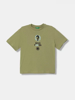 Obrázek produktu United Colors of Benetton tričko dětské bavlněné zelená
