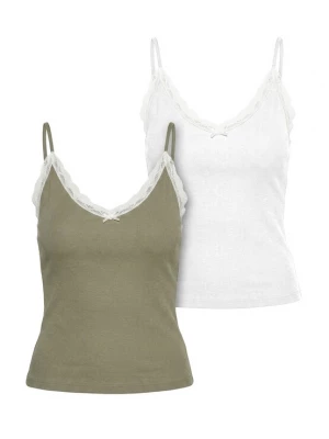 Obrázek produktu Urban Classics Top olivová / bílá