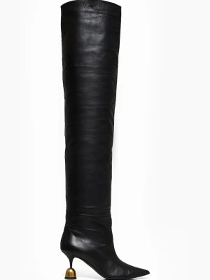 Obrázek produktu Vanda Novak kozačky nad kolena dámské kožené Nicole Deep Black
