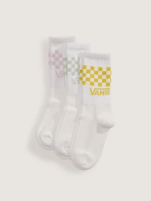 Obrázek produktu Vans - Classic Check Crew Socks (3 Pairs), White, Size: XXS (27-30.5​​)