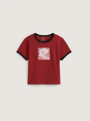 Obrázek produktu Vans - Places I Wish To Go Ringer SS Tee Poppy Ember, Woman, Red