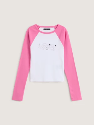 Obrázek produktu Vans - Y2K Star Raglan Long Sleeve T-Shirt, Woman, Pink