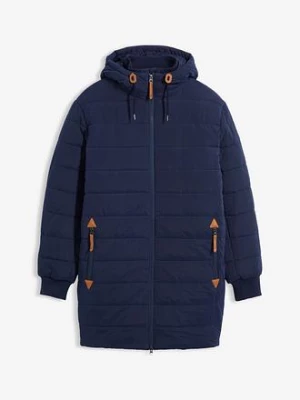 Obrázek produktu Vatovaná prošívaná parka s kapucí a detaily z imitace kůže BonPrix