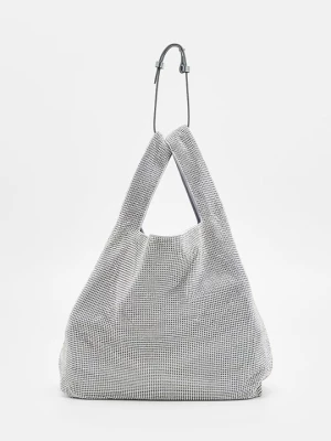 Obrázek produktu Velká kabelka Emporio Armani stříbrná barva