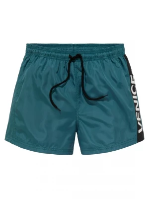 Obrázek produktu VENICE BEACH Plavecké šortky smaragdová / černá / bílá