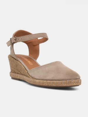Obrázek produktu Verbenas espadrilky na klínku dámské semišové MALENA SERRAJE/TAN béžová
