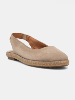 Obrázek produktu Verbenas espadrily s otevřenou patou dámské semišové KIARA SERRAJE/TAN béžová