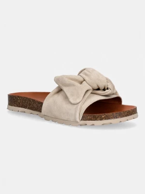 Obrázek produktu Verbenas pantofle s odkrytými prsty dámské semišové ROXY VELOUR béžová
