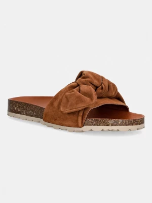 Obrázek produktu Verbenas pantofle s odkrytými prsty dámské semišové ROXY VELOUR hnědá