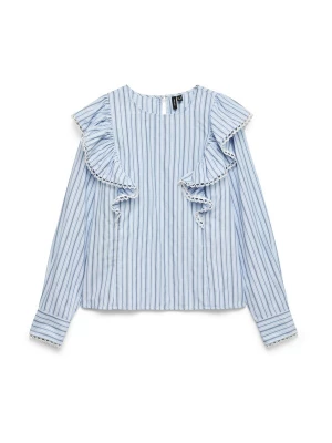 Obrázek produktu VERO MODA Halenka 'VMFANNI' světlemodrá / tmavě modrá / bílá