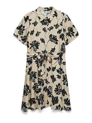 Obrázek produktu VERO MODA Košilové šaty šedobéžová / černá / bílá