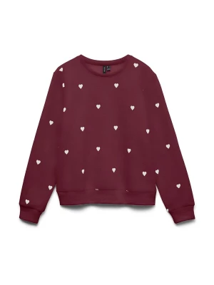Obrázek produktu VERO MODA Mikina 'VMNELLIS' vínově červená / bílá