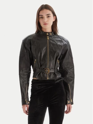 Obrázek produktu Versace Jeans Couture Kožená bunda 79HAVP03 CP021 Černá Regular Fit