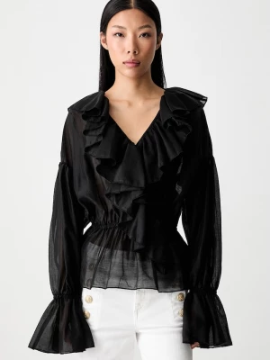 Obrázek produktu ViCOLO halenka volánkem dámská lyocellem černá