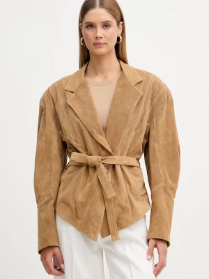 Obrázek produktu ViCOLO kimono bunda dámská kožená béžová