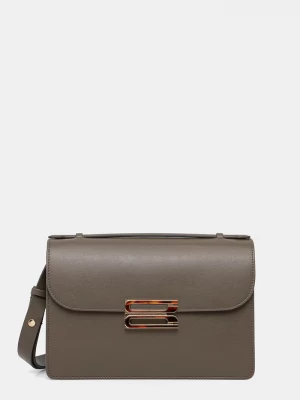 Obrázek produktu Victoria Beckham crossbody kabelka dámská kožená Dorian hnědá