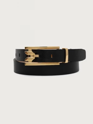 Obrázek produktu Victoria Beckham pásek dámský kožený Dorian Pin Buckle černá