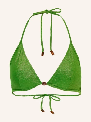 Obrázek produktu Vilebrequin Trojúhelníkové Bikinové Kalhotky Flette S Třpytivou Přízí A Ozdobnými Korálky světle zelená / zlatá