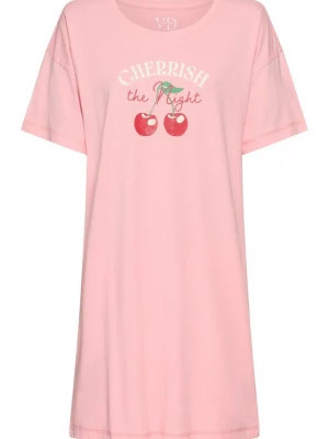 Obrázek produktu VIVANCE Noční košilka růžová / krvavě červená / bílá