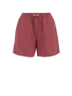 Obrázek produktu WE Fashion Kalhoty starorůžová / bílá