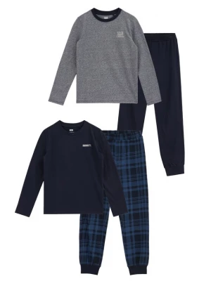Obrázek produktu WE Fashion Pyžamo námořnická modř / tmavě modrá / šedý melír / bílá