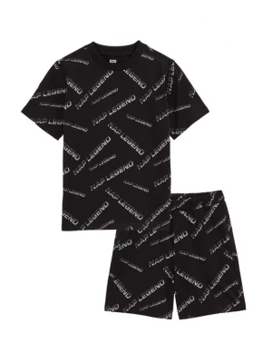 Obrázek produktu WE Fashion Pyžamo světle šedá / tmavě šedá / černá