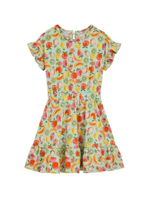 Obrázek produktu WE Fashion Šaty žlutá / mátová / kiwi / pink