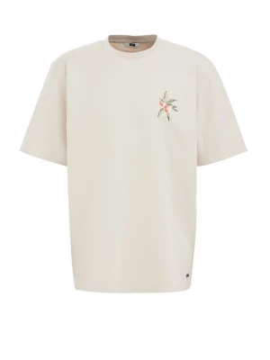 Obrázek produktu WE Fashion Tričko béžová / tmavě zelená / červená / offwhite