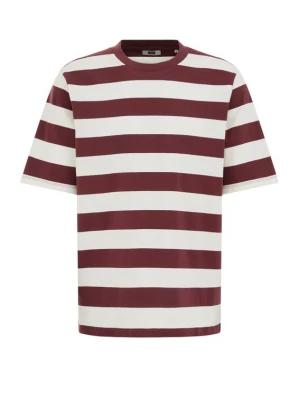 Obrázek produktu WE Fashion Tričko karmínově červené / bílá