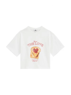 Obrázek produktu WE Fashion Tričko světle hnědá / jasně červená / bílá