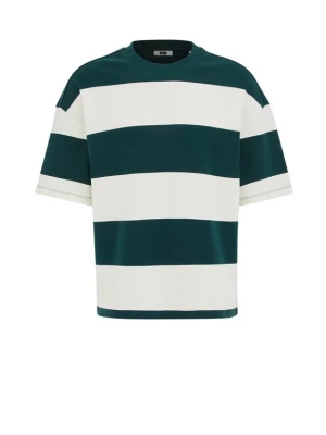 Obrázek produktu WE Fashion Tričko tmavě zelená / bílá