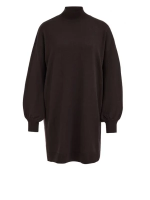 Obrázek produktu WE Fashion Úpletové šaty tmavě hnědá